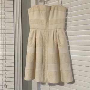 BCBG strapless,cream dress!!
